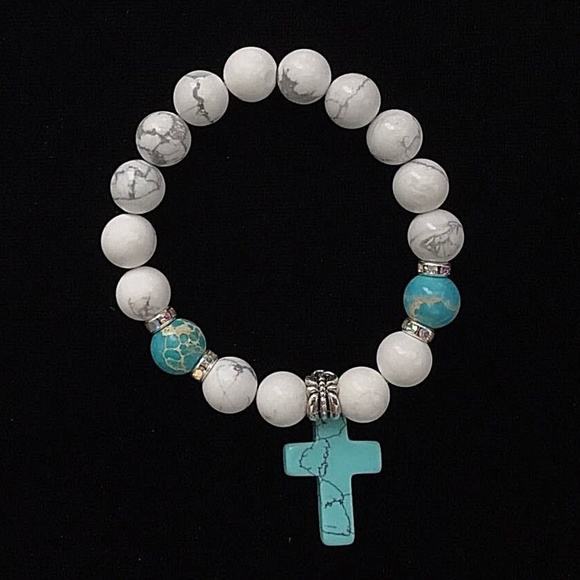 Handcrafted Jewelry - Gemstone stretch bead 10mm Bracelet Natural